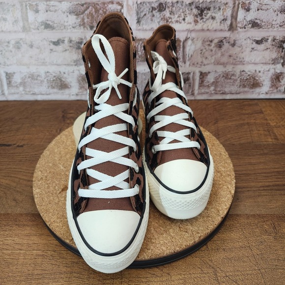 Size 9 - Converse Chuck Taylor All Star Lift Platform High Leopard Remix Women's - Picture 2 of 10